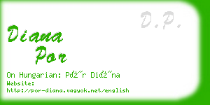 diana por business card